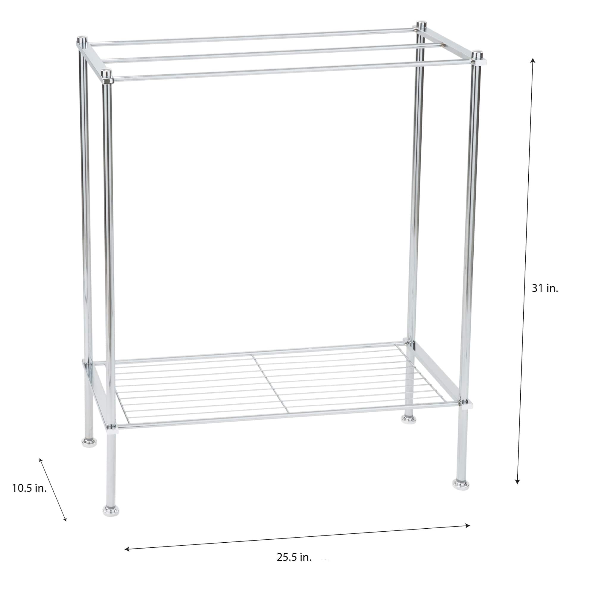 Organize It All Chrome Freestanding Towel Rack